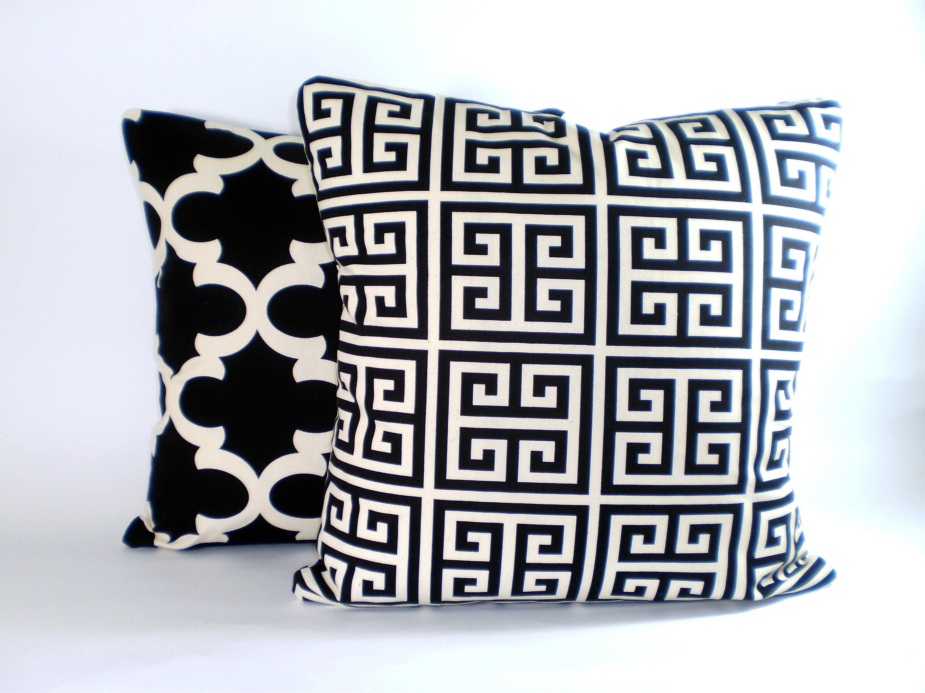 Black Cream Throw Pillow Covers Decorative Pillows Cushions Etsy
