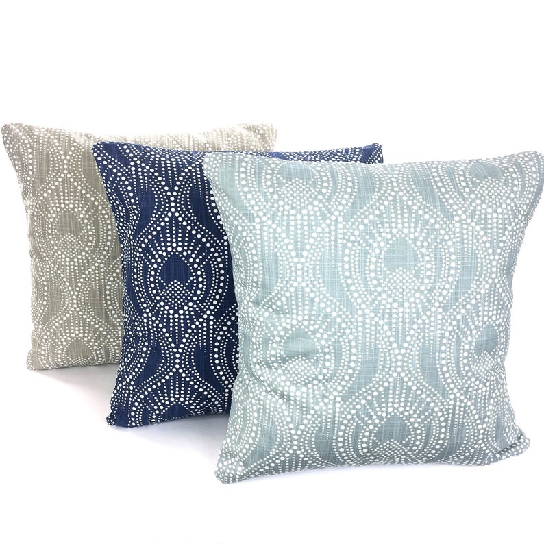 Blue White Pillow Covers Decorative Pillows Cushion Covers Etsy