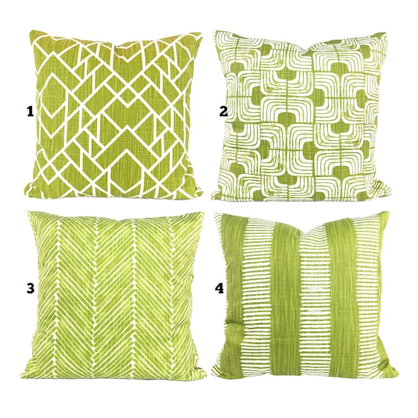 Green Pillow Covers Green Pillow Covers Decorative Throw Pillow Lime Green White Chartreuse  Couch Bedroom Pillows Mix & Match Various Sizes