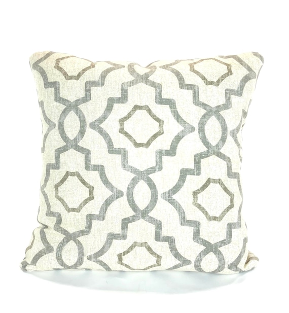 grey cream cushions