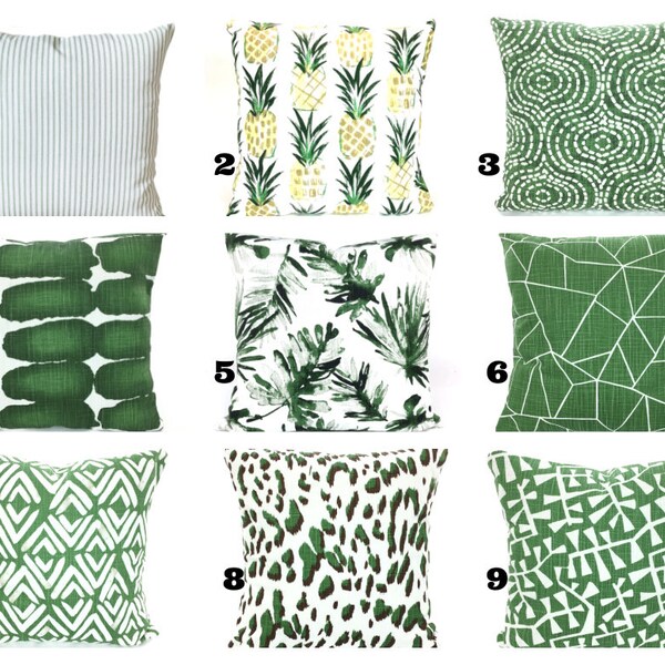 Green Throw Pillow Etsy