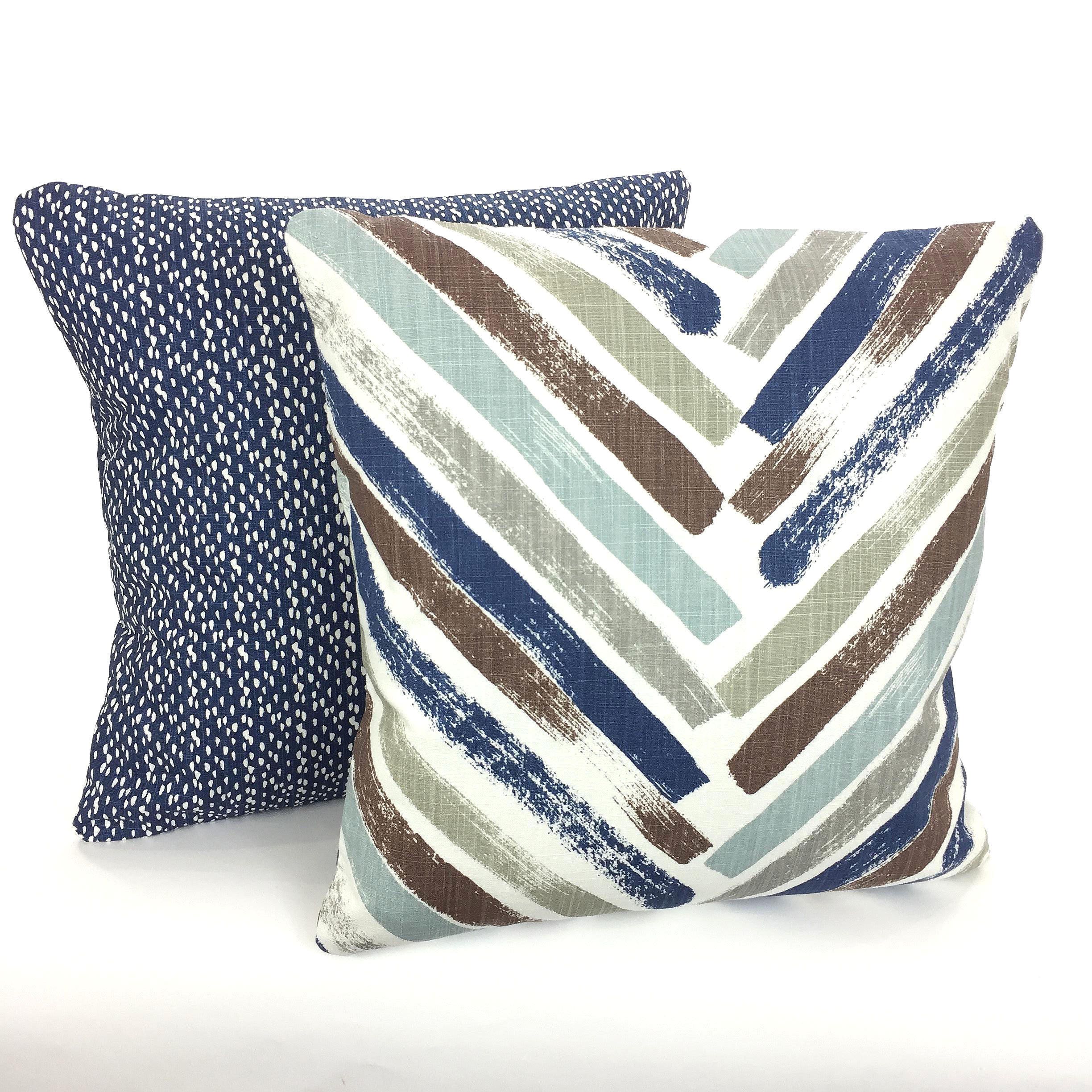 Pillow Covers Navy White Decorative Pillows Cushion Covers Etsy