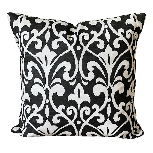 Black White Damask Pillow Covers Throw Pillows Decorative Pillow Cushions Black White Damask Pattern Pillow Case Couch Bed Various Sizes