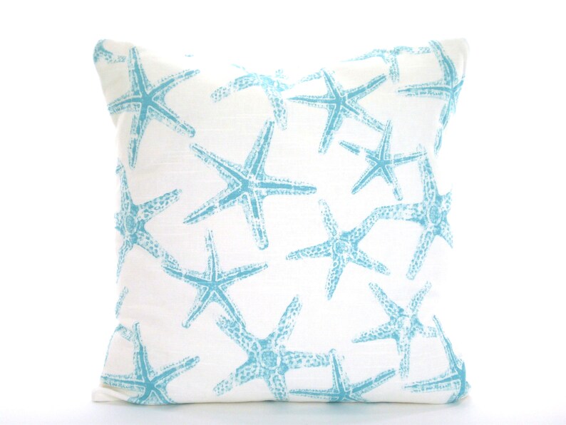 Aqua Gray INDOOR Pillow Covers Nautical Beach Decor Decorative Throw Pillows Nautical Cushion Blue Grey White Mix & Match Various Sizes image 6