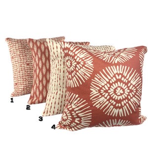 Pillow Covers Terracotta Cream Decorative Throw Pillows Cushion Coral Cream Toss Pillows Designer Couch Bedroom Mix & Match Various Sizes