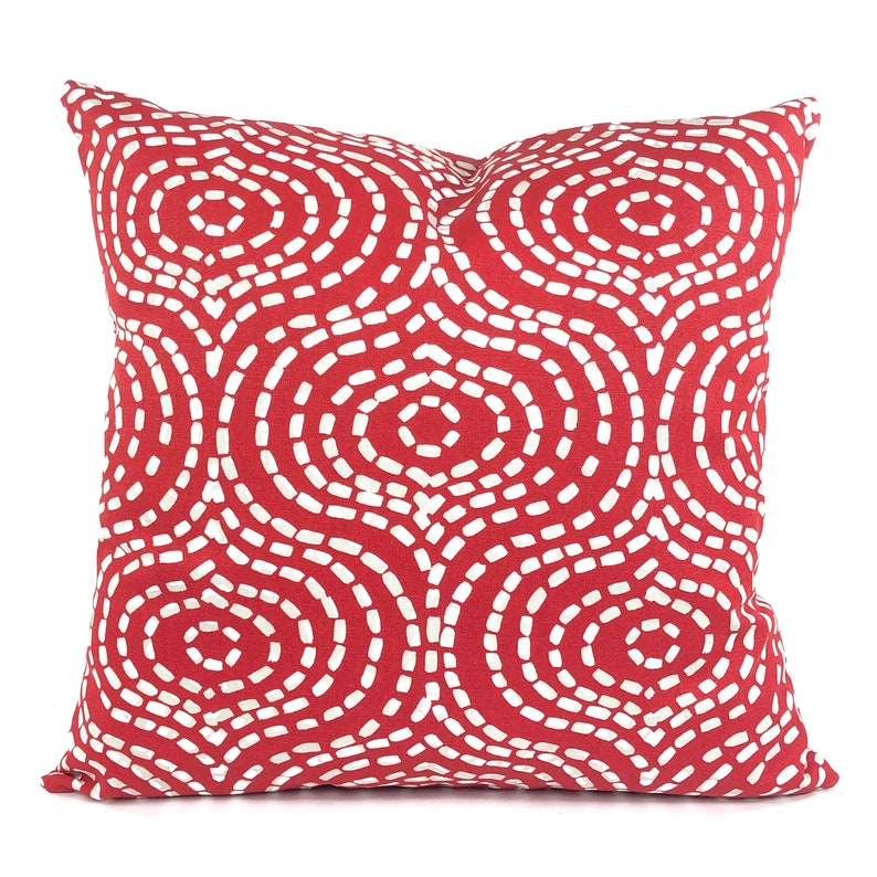 Red White Pillow Covers Throw Pillow Cushions Red White Etsy
