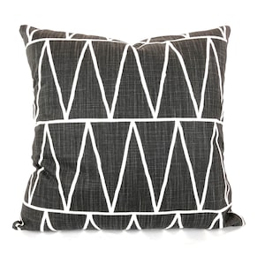 Black White Throw Pillow Covers Decorative Pillow Covers Cushions Ink White Geometric Contemporary Chevron Couch Bed Sofa Various Sizes