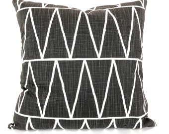 Black White Throw Pillow Covers Decorative Pillow Covers Cushions Ink White Geometric Contemporary Chevron Couch Bed Sofa Various Sizes