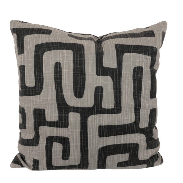 Black Taupe Pillow Covers Decorative Throw Pillow Cover Cushions Black Taupe Geometric Contemporary Pillow Case Couch Bed Sofa Various Sizes