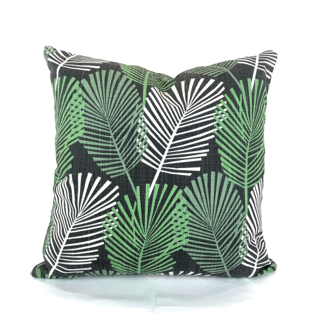 Throw Pillow Covers Green Black White Leaves Decorative Etsy