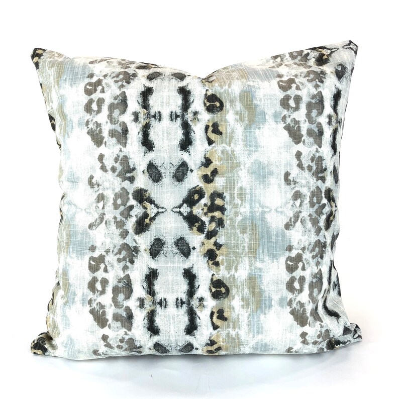 Pillow Covers Blue Tan Throw Pillow Decorative Pillow Cushion Etsy