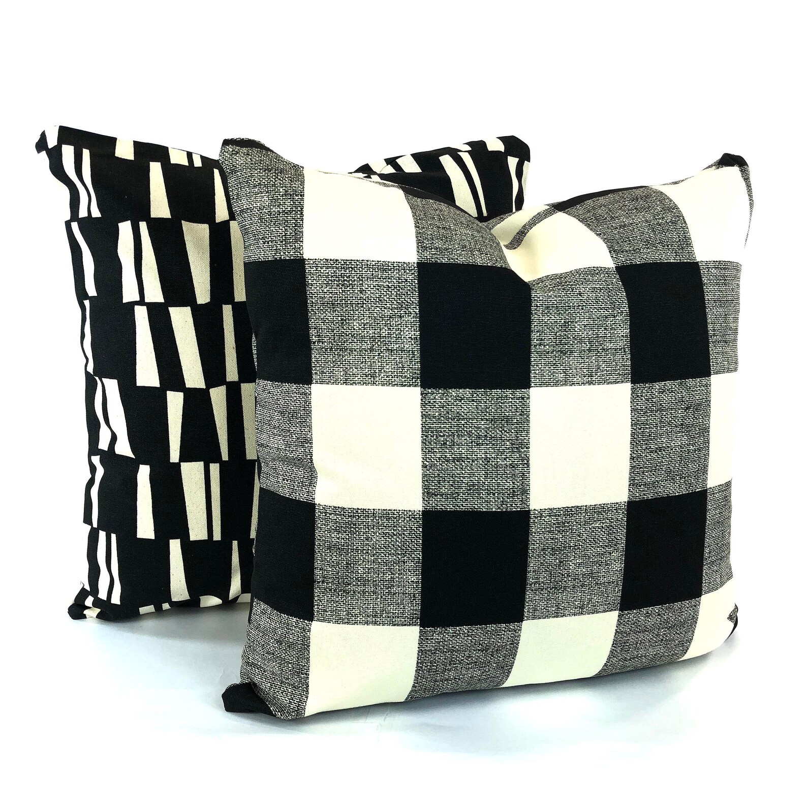 Black Cream Throw Pillow Covers Decorative Pillows Cushions Etsy