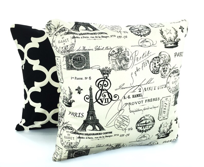 Paris Pillow Cover Decorative Throw Pillows Cushion Covers Etsy