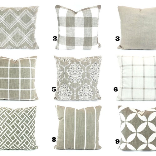 taupe decorative pillows