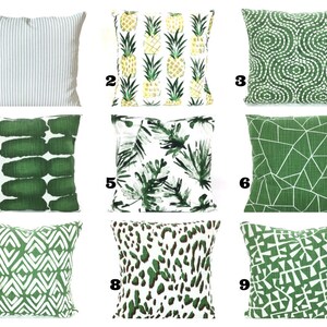 Green Pillow Covers Decorative Throw Pillows Cushions Pine Green Tan Brown White Slub Canvas Couch Bedroom Pillows Mix & Match Various Sizes