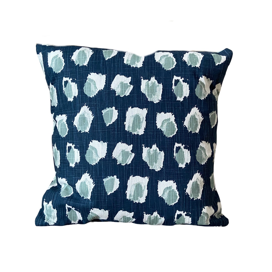 Pillow Covers Blue White Throw Pillows Navy Blue Grayish Green White