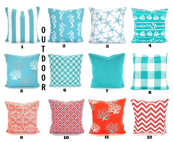 aqua colored pillows