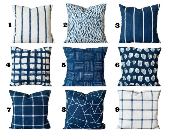 Navy and aqua pillows sale