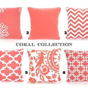 coral pink pillows