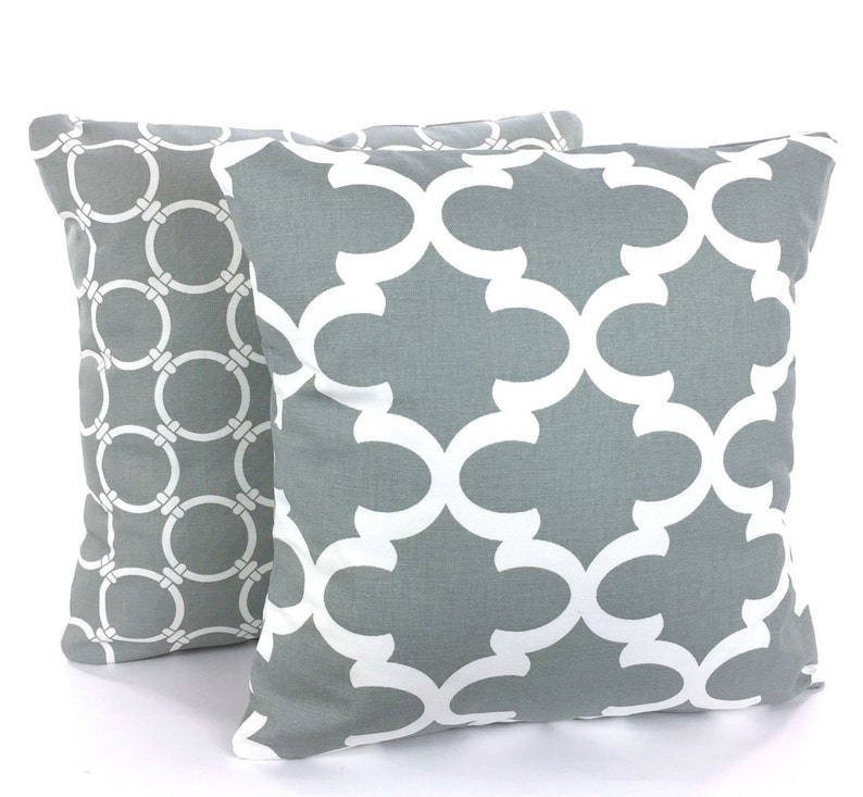 Gray Pillow Covers Decorative Throw Pillows Cushions Cool Etsy