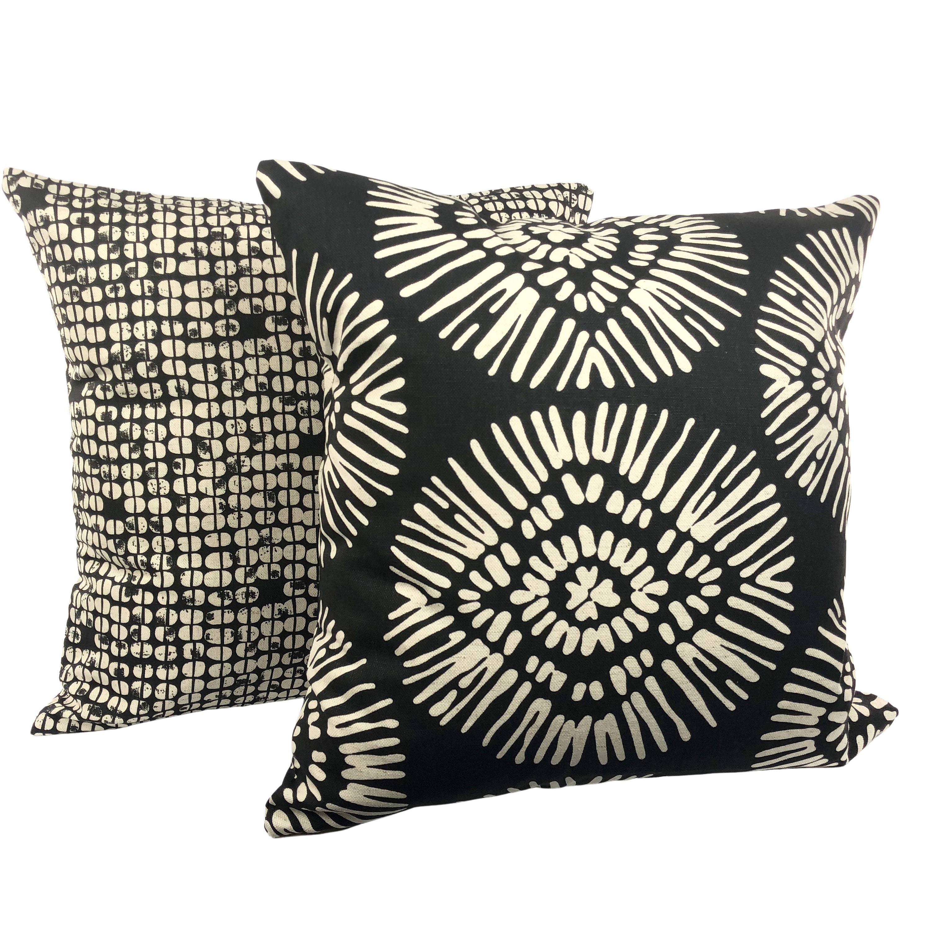 Black Cream Pillow Covers Decorative Throw Pillows Cushion Etsy