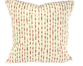 Pillow Covers Terracotta Cream Decorative Throw Pillows Cushion Coral Rust Cream Toss Pillows Ridge Couch Bedroom Mix & Match Various Sizes