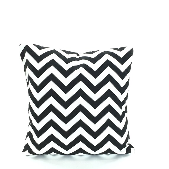 Black White Chevron Pillow Cover Keeling Chevron Throw Pillow Cover