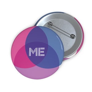 Bi Pride Pin - ME | Show your Pride - Bisexual Pin | LGBTQ+ Pride Accessory