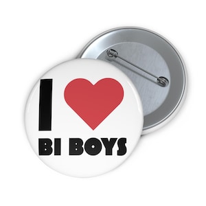 Bi Pride Pin - I Love Bi Boys | Show your Pride - Bisexual Pin | LGBTQ+ Pride Accessory
