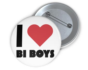 Bi Pride Pin - I Love Bi Boys | Show your Pride - Bisexual Pin | LGBTQ+ Pride Accessory