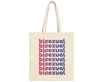 Bisexual Cotton Canvas Tote Bag | LGBTQ+ Pride | Bold Bi Tote
