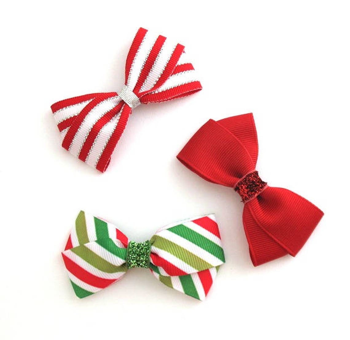 Christmas Hair Bows Set Baby Toddler Girls Christmas Hair Etsy