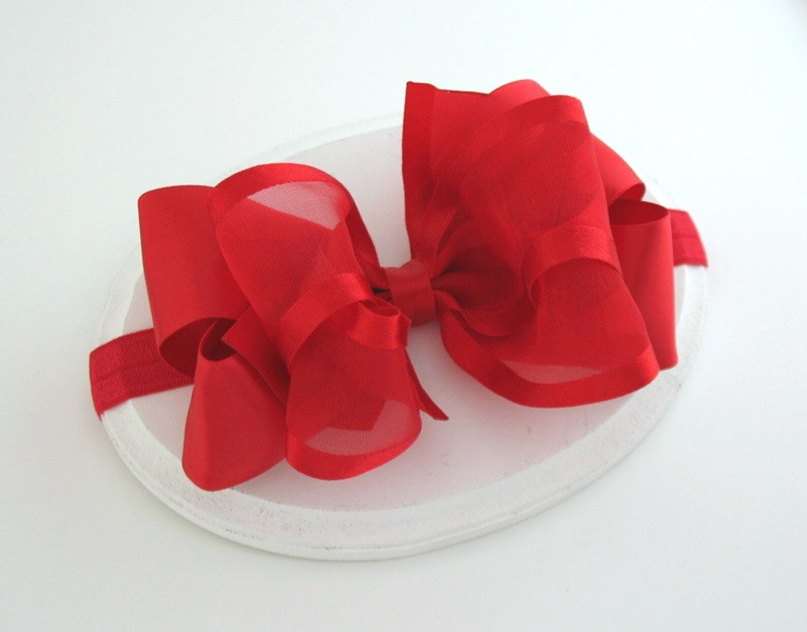 Baby Christmas Headband Baby Headband Red Satin Headband Etsy