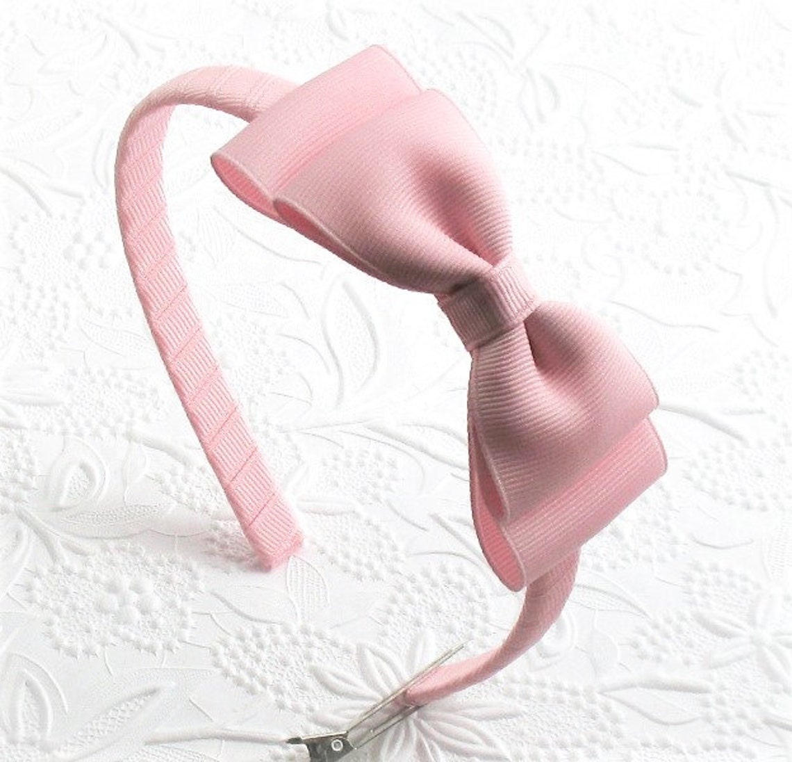 Light Pink Bow Headband Girls Headband Toddler Headband Big | Etsy