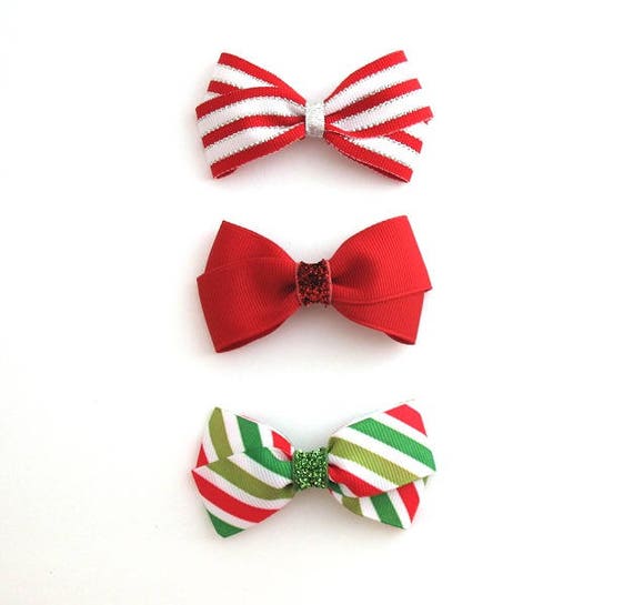 5” Red Glitter Sparkle Holiday Christmas Baby Toddler Girl Boutique Hair Bow