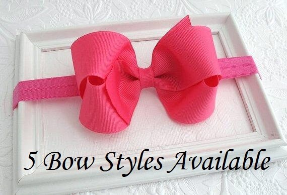 hot pink baby headband