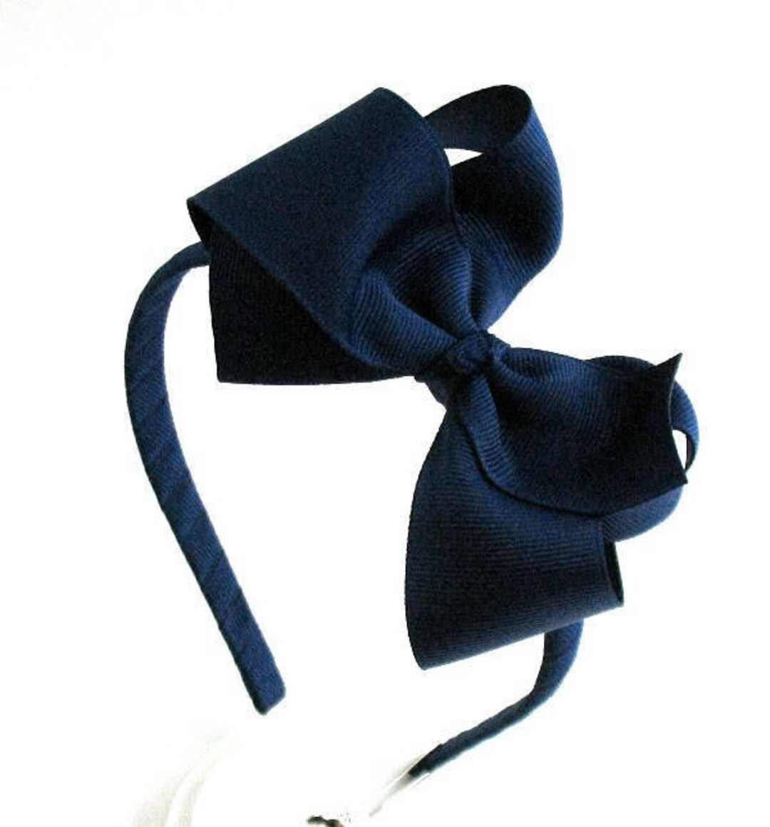 School Uniform Navy Blue Bow Headband for Girls & Adults Etsy