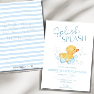 Editable Invitation - Splish Splash Birthday Bash - Etsy