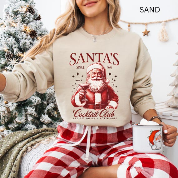 Santa Claus Funny Drinking Christmas Sweaters Funny Drinking