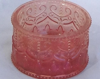 Round Trinket Bowl - Orange Shimmery - Textured - I am the daughter of the King