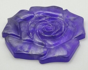 Rose coaster - Purple & silver - I am a daughter of the King