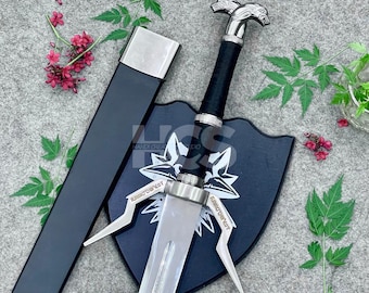 Handmade Witcher Sword Geralt of Rivia's iconic Feline Steel | Personalized Gift for Him | Christmas, Anniversary, Wedding, Boyfriend Gift