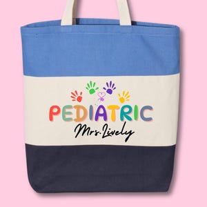 Pediatric Crew Tote Bag, Pediatry Clinic Gift, Gift For PICU, Peds Nurse Life Tote Bag, Gift for Pediatrician, Pediatrics DepartmentA014