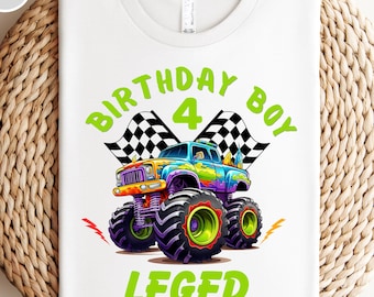 Monster Truck Birthday Family Shirts, Daddy Mommy Sister Brother Birthday Boy Shirt,Monster Truck Party Gift For Kids,111