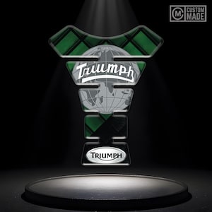 Triumph Motorcycle Tank Guard | UV Protected Scratch Resistant Pad | Custom Heavy-Duty Protector for Fuel Tank | Fuel Tank Pad for Gift