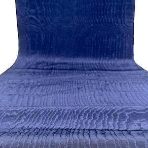 Luxurious Royal Blue Silk Upholstery Home Textile Fabrics Ottoman Headboard, Pillow Covers, Kimono Inspired Designs, Moiré Watermark Pattern