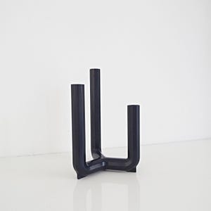Dark blue candlestick, IKEA candle holder, candleholder for 3 candles, PS 2017, Design Henrik Preutz, moderm minimal IKEA collectibles