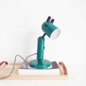 Vintage green desk lamp, IKEA Krux lamp, LED table lamp, giraffe bedside lamp, kidroom decor, lighting IKEA,  children&#39;s room decor,