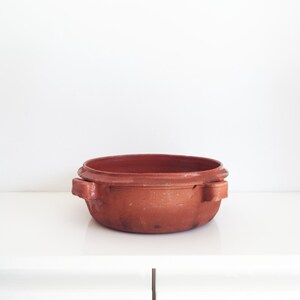 Grande ciotola vintage in terracotta: sgaghetti da insalata italiani fatti a mano, ceramica smaltata