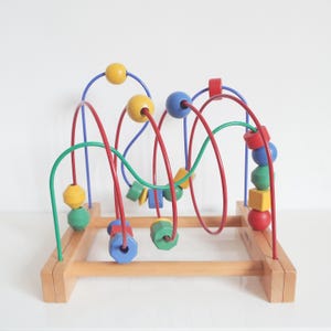 Wooden IKEA Kids Toy: Beads Maze Labyrinth Handy Motor Skills Loop Abacus Babyshower Gift